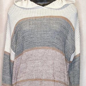 NWOT Medium Muted Striped Oversized Hoodie- Purchased from Earthbound